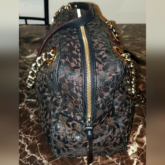 Kate Spade Sunflower Perforated Leather Rare Handbag/Shoulderbag EUC - Picture 5 of 17